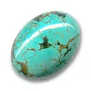 Cabochon ovale 25x18 mm Turquoise naturelle x1