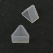 Lot de 2 moules silicone Cabochon triangle fond plat pour clous d'oreilles