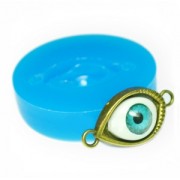 Moule silicone pour pâte polymère et pâte de métal 28x14 mm oeil