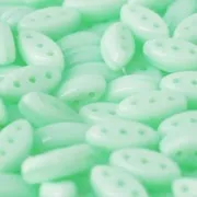 Perles en verre tchèque 3 trous Cali Beads 3x8mm Green Silk x30