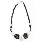 Perles en verre tchèque 3 trous Cali Beads 3x8mm Green Silk x30