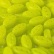 Perles en verre tchèque 3 trous Cali Beads 3x8mm Chartreuse Silk x30