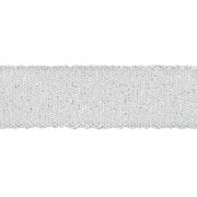 Ruban métallisé lamé en polyester Frou-Frou 12 mm Argenté x1m