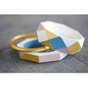 Set de 2 bracelets anneaux en bois brut Medium à personnaliser et décorer x1