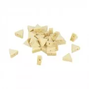 Set de 35 perles triangles en bois brut naturel 10x12 mm x1