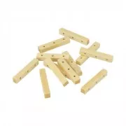 Set de 12 tubes en bois 3 trous 5x30 mm pour réalisation plastron x1