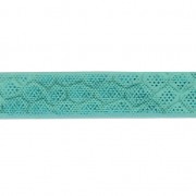 Ruban fantaisie en matière synthétique 5mm effet reptile Turquoise Métallisé x1.2m