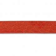 Ruban fantaisie matière synthétique 5 mm effet reptile Red Coral Métallisé x1.2m