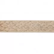 Ruban fantaisie en matière synthétique 5 mm effet reptile Sand Métallisé x1.2m