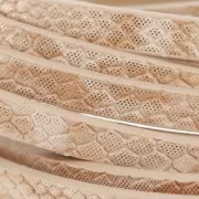 Ruban fantaisie en matière synthétique 5 mm effet reptile Sand Métallisé x1.2m