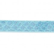 Ruban fantaisie en matière synthétique 5 mm effet reptile Bleu Métallisé x1.2m|raw }}