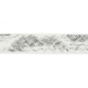 Ruban fantaisie en matière synthétique 5 mm effet reptile Blanc Métallisé x1.2m