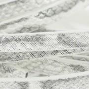 Ruban fantaisie en matière synthétique 5 mm effet reptile Blanc Métallisé x1.2m