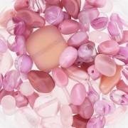 Assortiment de perles de bohème - Rose x50g|raw }}