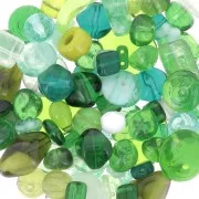 Vert - Assortiment de perles de bohème - Vert x50g Assortiment de perles de bohème - Vert x50g