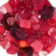 Assortiment de perles de bohème - Rouge x50g|raw }}