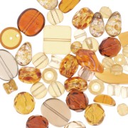 Assortiment de perles de bohème - Topaz x50g|raw }}