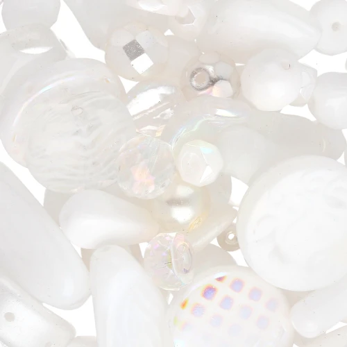 Assortiment de perles de bohème - Mix Nuptial x50g