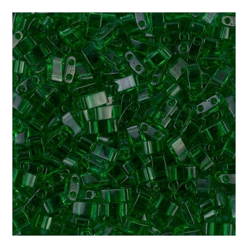 Miyuki Half Tila Beads 5x2.3x1.9 mm HTL-146 - Tr Green x10g