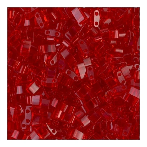 Miyuki Half Tila Beads 5x2.3x1.9 mm HTL-140 - Tr Red Orange x10g