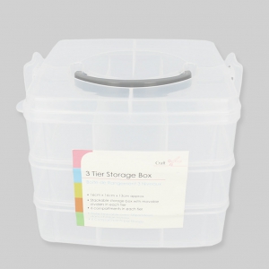 Mallette de rangement pour Loisirs créatifs 3 niveaux 16x16x13 cm 18 comp