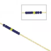 Chaîne fine pour Miyuki Delica 11/0 maille Forçat 0.8 mm - Doré x50cm