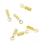 Mini pince lacet 0.6 mm doré x10