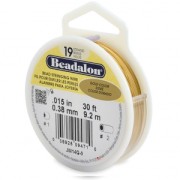 Fil Cablé 19 brins 0.38 mm - Beadalon - doré x9,2 m|raw }}