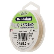 Fil Cablé 7 brins 0.46 mm - Beadalon - argenté doré x9,2 m|raw }}