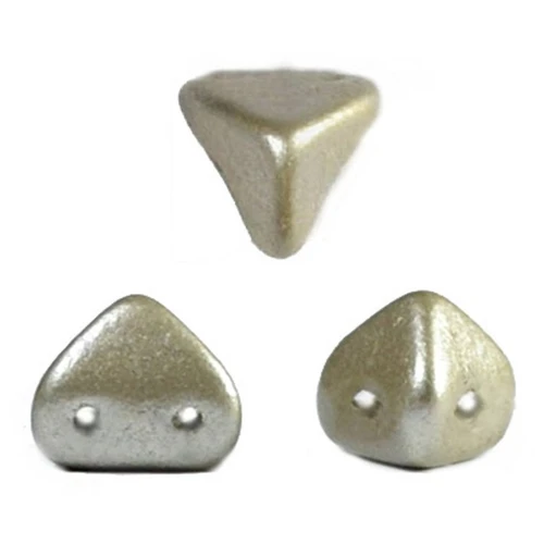 Perles en verre Super-Khéops® par Puca® 6 mm Beige Metallic Mat x10g