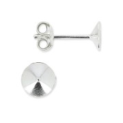 Clous d'oreille porte-cabochon PureCrystal Rivoli 1122 6 mm Argent 925 x2|raw }}