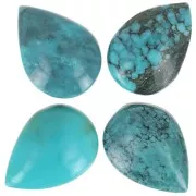 Cabochon poire 14x10 mm Turquoise naturelle x1