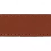 Sangle pour sac en matière synthétique avec surpiqûres 25 mm Marron x 50cm