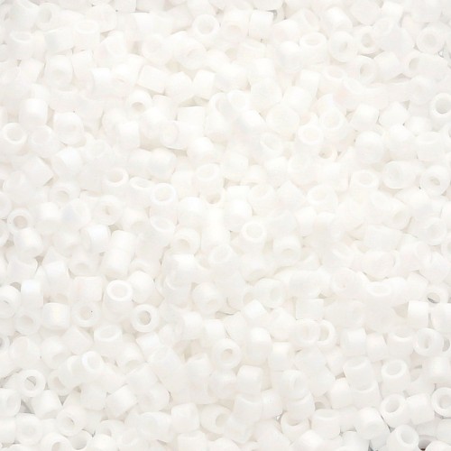 Miyuki Delica 11/0 DB0351 - Opaque White AB Mat x100g