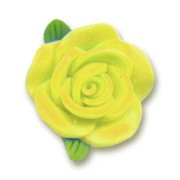 Rose Fimo 26 mm jaune