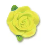Rose Fimo 26 mm jaune