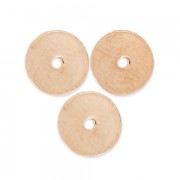 Perles rondelles Heishi - disques plats percés - 6x0.7 mm Doré à l'or fin rose x10