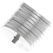 Perles rondelles Heishi - disques plats percés 6x0.7 mm - Argenté x10