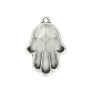 Pendentif à résiner Main de Fatima 23 mm - Placage Argent fin vieilli x1
