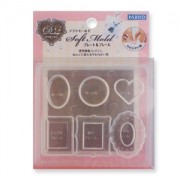 Moule silicone Padico pour pâte polymère et autodurcissante Cadre/Cabochon