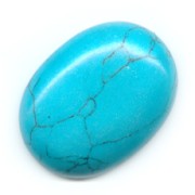 Cabochon ovale 40x30 mm imitation Turquoise|raw }}