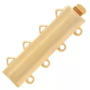 Fermoir 4 rangs 9x25 mm doré