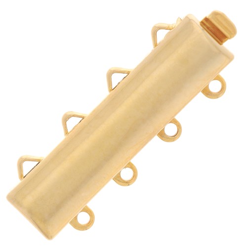 Fermoir 4 rangs 9x25 mm doré