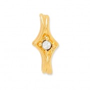 Intercalaire 2 rangs 11x4 mm doré strass Crystal x1|raw }}