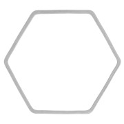 Anneau de montage et tissage hexagone 25x28 mm - Argenté x1|raw }}