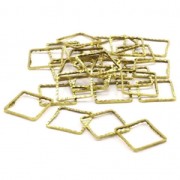 Anneau de montage et tissage carré travaillé 14 mm argenté x1