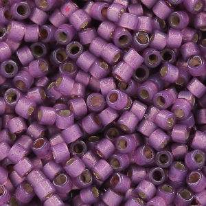 Miyuki Delica Duracoat 11/0 DB2182 - Alabaster Silver Line Dyed Lilac x8g