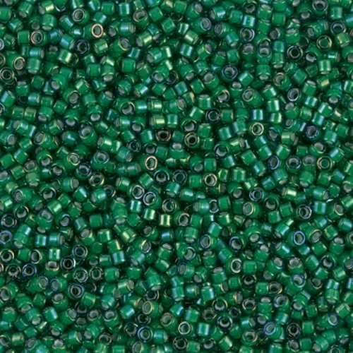 Miyuki Delica 11/0 DB1788 - Emerald AB White Lined x8g