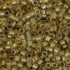 Miyuki Delica 11/0 DB0909 - Sparkling Honey Beige Chartreuse Lined x8g