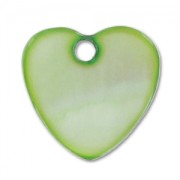 Sequins coeur Nacre 12 mm Vert x10